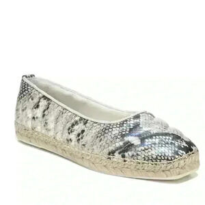 Franco Sarto Kiya Quilted Snakeskin Espadrilles Size 9.5 NIB